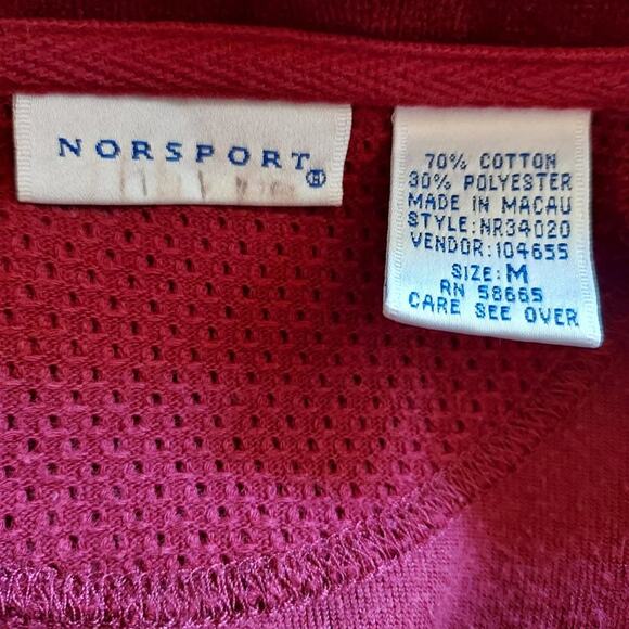 Vintage Norsport Nordstrom Velour Merlot Red Track Suit Jogger Jacket Women Med - Picture 5 of 6